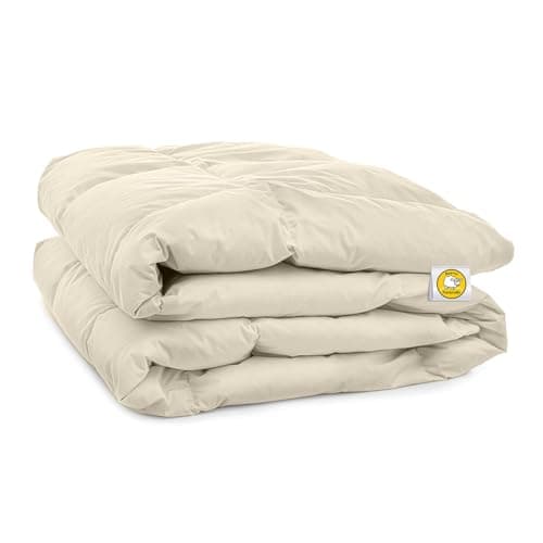 Image of Baavet Wool Duvet Double 2-4 Tog Super Light Weight Double Bedding Quilt Soft Luxurious Duvets Made with 100% British Wool Temperature Thermo Regulating Hypoallergenic Bed Sleep Cover (200cm x 200cm)