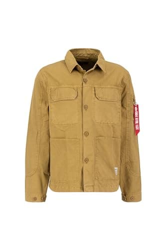 Image of Alpha Industries Color Block Overshirt for men Khaki