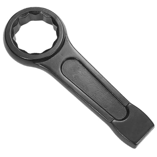 Image of SENRISE Slogging Ring Spanner 24-55mm Box End Wrench Metric Single Ring Flat Spanner Slogging Wrench Train Tube Extension Tool Car Key (32mm)