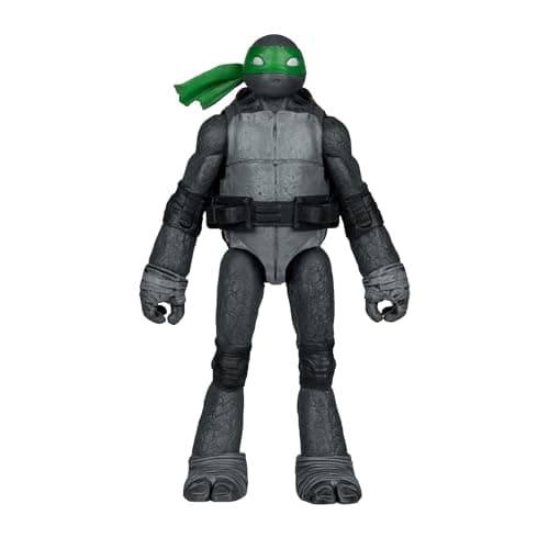 Image of McFarlane Teenage Mutant Ninja Turtles (Page Punchers) Michelangelo (Black, White & Green) 5in Action Figure with Comic Toys Red Platinum Edtion