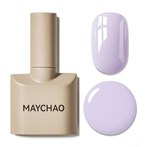 Image of MAYCHAO Gel Nail Polish, 15ML Gentle Purple Gel Polish, Soak Off UV LED Nail Varnish Nail Art Starter Manicure Salon DIY at Home, 0.5 OZ