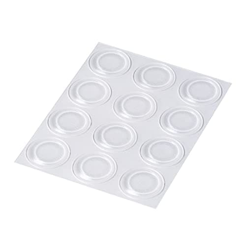 Image of Happy Bananas Self Adhesive Rubber Feet, Clear Flat Bumper Pads for Glass Cutting Boards, Table Tops, Crafts - 19mm x 1.9mm (12)