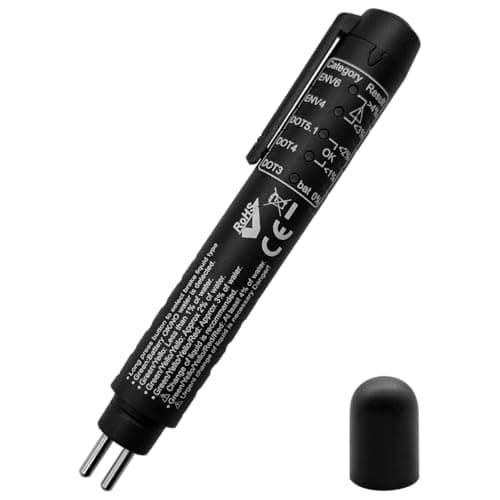 Image of ZKTOOL Upgraded Version Automotive Brake Fluid Tester Pen, 5 in 1 Detector, Can Test DOT3 DOT4 DOT5 ENV6 ENV4, 5 LED, Universal Brake Fluid Oil Detection Pen, Brake Fluid Moisture Analyzer