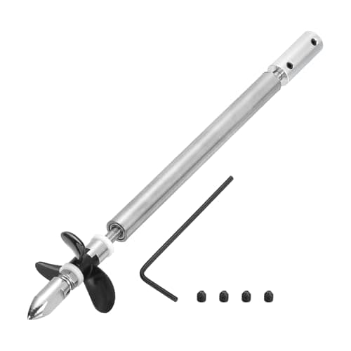 Image of sourcing map Drive Shaft W Propeller and Coupling Joint for RC Boat Coupler Assemble Kit, L130mm Shaft, L80mm Sleeve, D36mm Three Propeller, Fit for 3.17 mm Motor Shaft