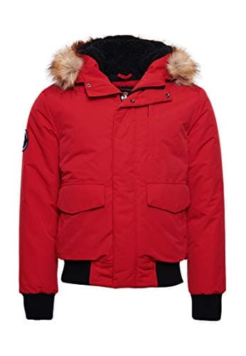 Image of Superdry Men's Everest Bomber Parka Not Applicable, High Risk Red, X-Large