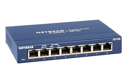 Image of NETGEAR 8-Port Gigabit Ethernet Unmanaged Switch (GS108) - Desktop or Wall Mount, and Limited Lifetime Protection