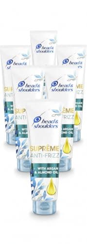 Image of 6 x Head & Shoulders Anti Dandruff Conditioner Supreme Anti-Frizz Argan Oil Conditioner 6 x 275 ml