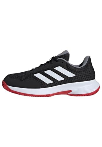 Image of adidas Unisex Court Spec 2 Tennis Shoes, Core Black/Cloud White/Scarlet, 6 UK
