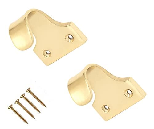 Image of TERF® Traditional Victorian Polished Brass Sash Lift Heavy Duty Sash Window Lift Pull Sliding Handle Including Fixing Screw - Pack of 2