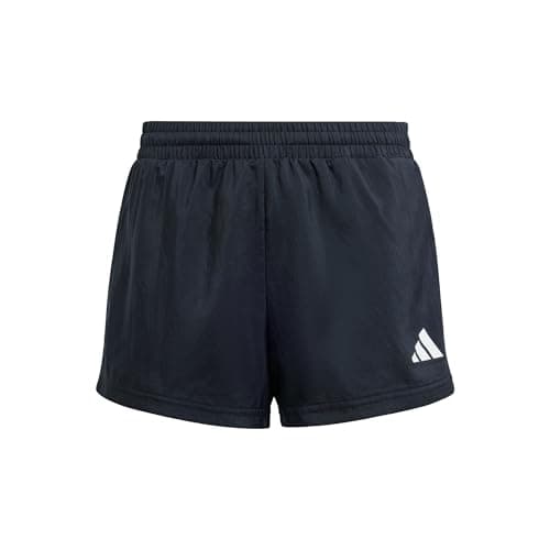 Image of adidas Girl's Train Essentials 3-Stripes Shorts, Black/White, 13-14 Years