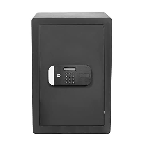 Image of Yale Extra Large Maximum Security Fingerprint Safe, Sold Secure Silver, Secured by Design approved, Digital Keypad, LED Light Indicators, Steel Locking Bolts, Emergency Override Key – YSFM/520/EG1