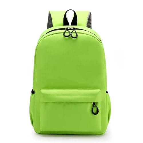 Image of D&T School Backpack WaterProof Back to School, Plain Kids Backpack for Girls and Boys A Unique Rucksack Ideal for School Children Causal Travel School Bags Lime