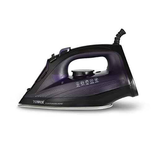 Image of Tower CeraGlide T22011 Ultra Speed Iron with Ceramic Soleplate Variable Steam Function, 2600W, Purple