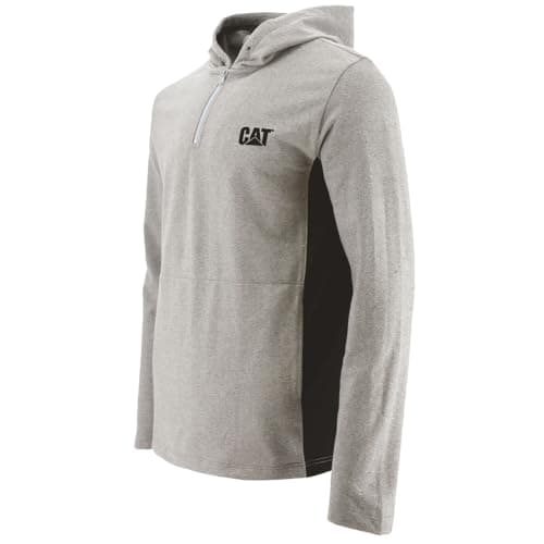 Image of Caterpillar CAT Workwear Mens Coolmax Quarter Zip Wicking Hoodie