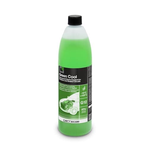 Image of ERRECOM Green Cool, Green Coolant and Antifreeze -10°C/+103°C, Formulation with organic-based OAT inhibitor package, G12, Ready to Use, 1 Litre