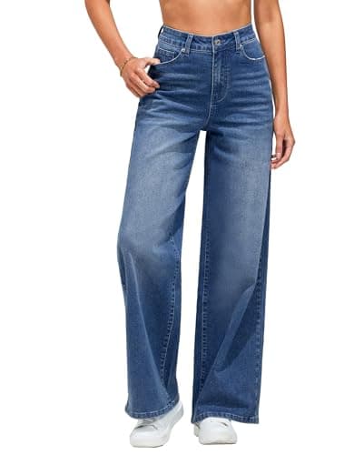 Image of Vetinee Stretchy Jeans for Women UK Petite Jeans for Women UK Nightfall Blue Size Small Fits UK Size 8 - UK Size 10