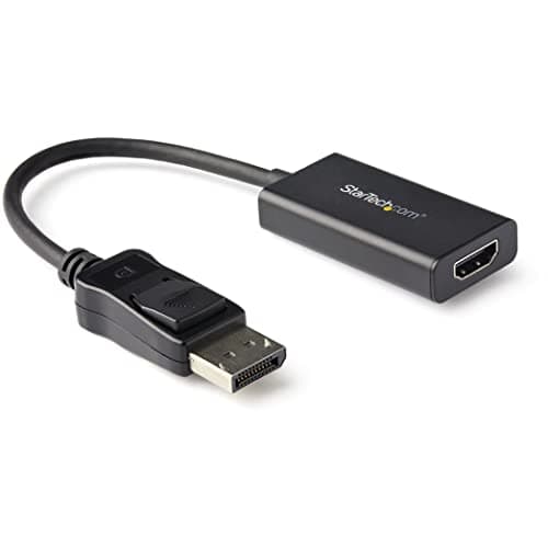 Image of StarTech.com DisplayPort to HDMI Adapter - 4K 60Hz HDR10 Active DisplayPort 1.4 to HDMI 2.0b Video Converter - 4K DP to HDMI Adapter Dongle for Monitor/Display/TV - Latching DP Connector (DP2HD4K60H)