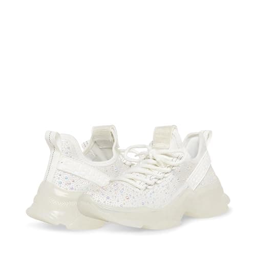 Image of Steve Madden Women's Maxima Sneaker, White Pearl, 4 UK