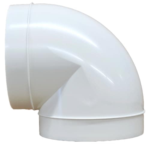 Image of VENTS UK 150 mm 90° Round Ducting Elbow Bend – Plastic Pipe Connector for Extractor Fans and Ventilation Systems