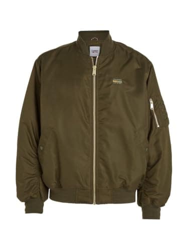 Image of Tommy Jeans TJM Men's Authentic Army Bomber Jacket, Drab Olive Green, XXL