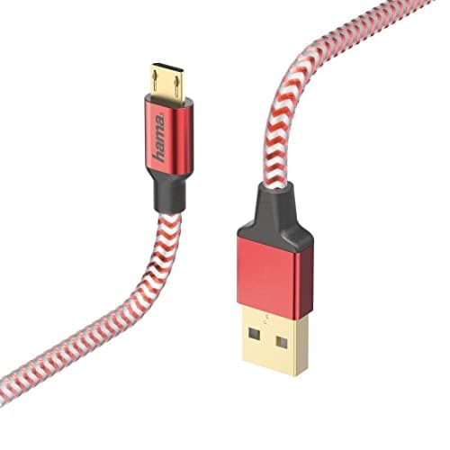 Image of Hama 00178288 Red 1.5 m USB A Male Micro USB B Male USB Cable – USB Cable (1.5 m, USB A, USB B, male/male Cable, 2.0, Red)