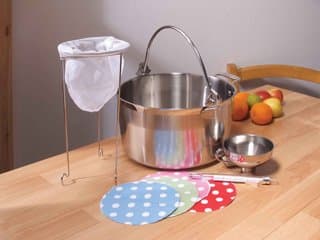 Image of Dexam Swift Jam/Preserving pan in stainless steel with bucket style handle & helper handle, Metallic