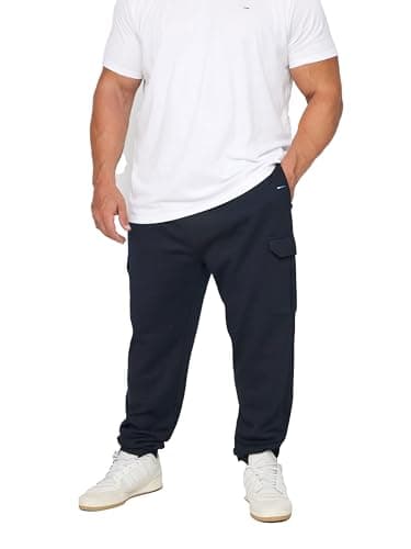 Image of BadRhino Big & Tall Navy Cargo Joggers - Men's - Plus Size Curve