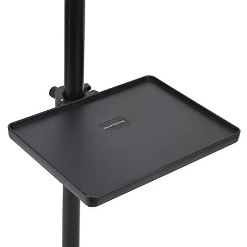 Image of PenRux Mic Stand Tray, Clamp-On Rack Tray Holder, Black, ABS Material, Compact Style