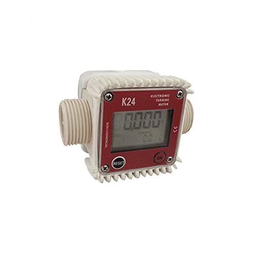 Image of ZONADAH 1 Inch Electronic Turbine Digital Flowmeters High Accuracy for Petrol Fuel Diesel Chemicals Water 1” Hose Flow Meter Max 120L/M (1900GPH)