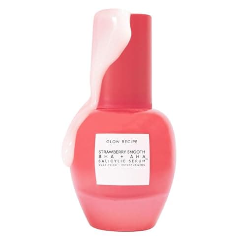 Image of Glow Recipe Strawberry Salicylic Acid Serum, Korean BHA Acne Serum for Blemishes, AHA + BHA Exfoliating Face Serum, Pore Minimizing + Texture Smoothing, Hyaluronic Acid + Allantoin (30ml)