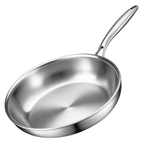 Image of Colourcoco Stainless Steel Pan Set - 2 Piece Non Stick Pots and Pans Set with Quick Even Heating, Non Stick-Free Cookware, Induction Pan Set Oven Safe with Stay-Cool Handle