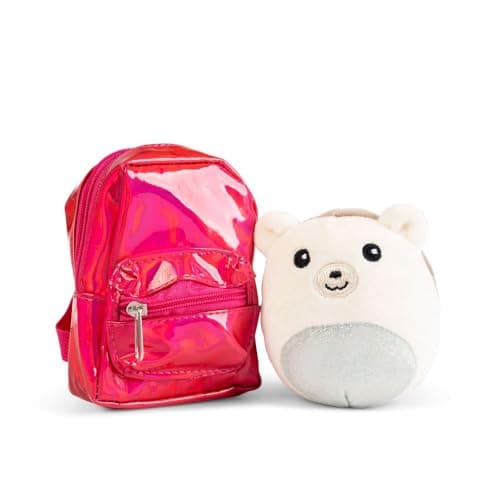 Image of Keycraft Paw Cuddles Bear Stuffed Animal Plush Toy with Backpack |Mini Bag Collection| Soft Toy Gift for Kids|Schoolbag