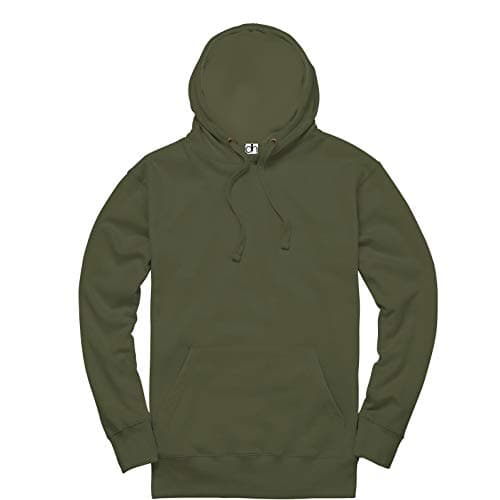 Image of D&H CLOTHING UK Premium Adult Unisex Premium XS-6XL Pullover Heavy Blended Hooded Fleece Jumper Work Wear Sweatshirt Hoodies Top Plain BNW Unisex Army Green