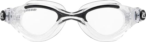 Image of Cressi since 1946-Flash Goggles Swimming Goggles with Separate Lenses, Ideal for Swimming Pool, Snorkeling, Triathlons, Anti Fog, Scratch Resistant and UV Protection-Clear/Black_Clear Lens