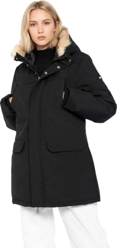 Image of Schott NYC Mixte Jktnellyw PARKA CAPUCHE FAUSSE FOURRURE SCHOTT, Noir, M EU