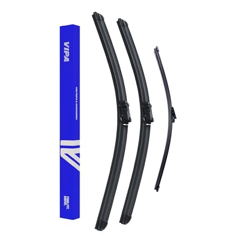 Image of Vipa Car Parts Premium Wiper Blade Set | fits: VW CADDY Estate (Apr 2007 to Oct 2017) | All-Weather Performance | Durable, Streak-Free Windshield Wipers | Easy Installation