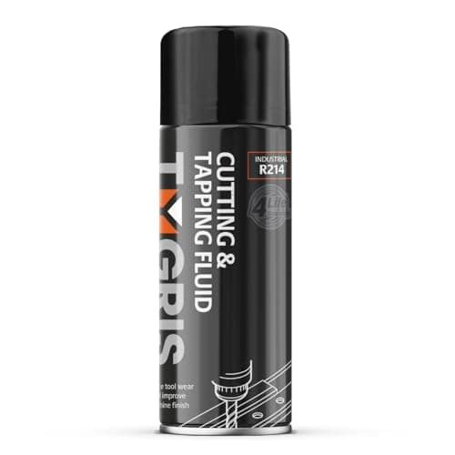 Image of Tygris R214 Cutting & Tapping Fluid Spray – 400ml Industrial Lubricant for Metalworking, Cutting & Tapping Oil with Extreme Pressure Additives for Tool Life & Finish