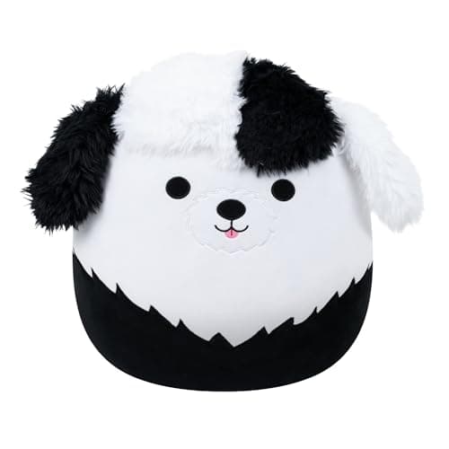 Image of Squishmallows Original 16-Inch Brooks the Black and White Sheepadoodle - Official Jazwares Plush
