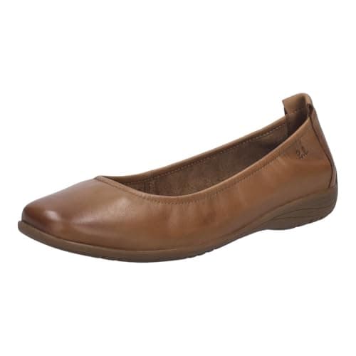 Image of Josef Seibel Women Classic Ballet Flats Fenja 01, Ladies Ballet Flats,Width G (Regular),Leisure Shoe,Sporty,Flats,Slip-on,Brown (Camel),39 EU / 6 UK