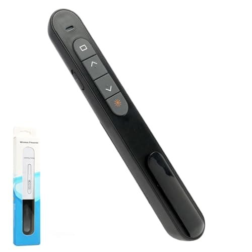 Image of Wireless Presenter Remote with Red Laser Pointer, 328FT Range, 2.4GHz USB & Type-C Clicker for PowerPoint, Google Slides, Keynote - Features Hyperlink & Volume Control, Extensive Compatibility