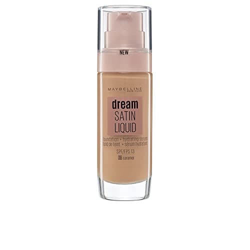 Image of Maybelline Foundation, Dream Radiant Liquid Hydrating Foundation with Hyaluronic Acid and Collagen, Lightweight, Medium Coverage Up to 12 Hour Hydration, 60 Caramel Caramel, 30 ml (Pack of 1)