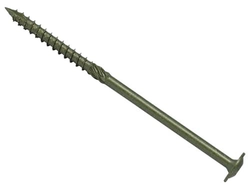 Image of Forgefix SPECTRE Timber Fix Screws 8.0 x 200mm GRN – Box of 50, ultra-heavy-duty, corrosion-resistant screws for structural timber and outdoor construction.