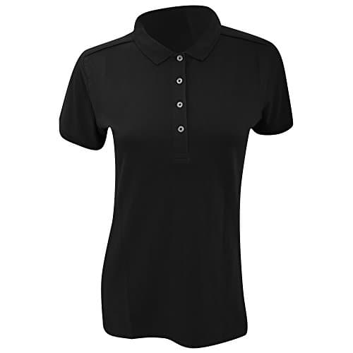 Image of Russell Womens/Ladies Stretch Short Sleeve Polo Shirt (S) (Black)