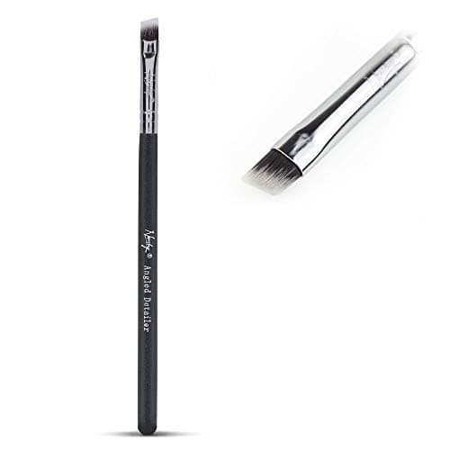 Image of Nanshy Angled Brush for Eye Brows & Angled Eyeliner Brush 2-in-1 Detailer Brow Tinting Brush - Thin Fine Line Multi Function Eyebrow Brush with Precision Fine Angle Tip - Vegan & Cruelty-Free Eye Brushes - Black