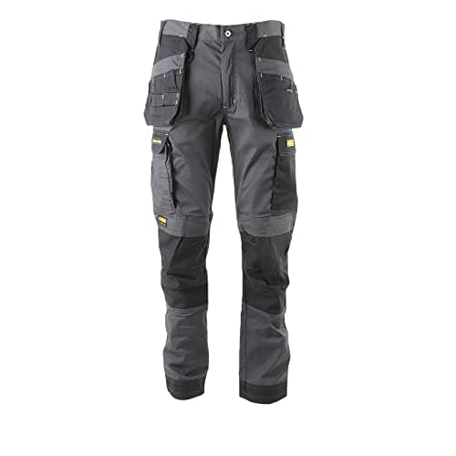 Image of DEWALT Men's Fairhaven Pro-Stretch, Slim Fit, Holster Pocket Work Trousers, Grey, W36/L33