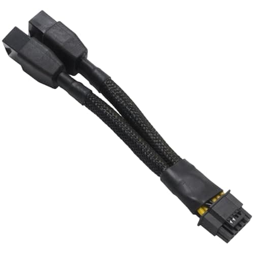 Image of Ollanoos 12VHPWR 12cm 16AWG 16Pin (12+4Pin) to 2x 8 Pin Power Adapter Cable, Replacement for GeForce RTX 5070ti/5070/4070ti/4070/4090/4080/3090ti GPU