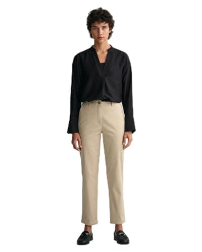 Image of GANT Women's Slim Chinos Trouser, Dry Sand, 32W