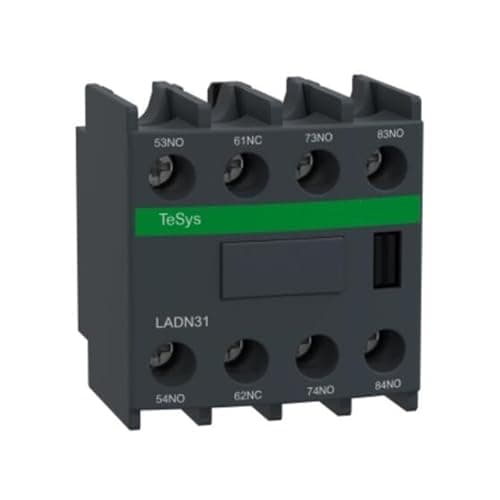 Image of LADN31 LADN31C LA-DN31C Auxiliary contact block, TeSys D, 3NO + 1NC, front mounting, screw clamp terminals