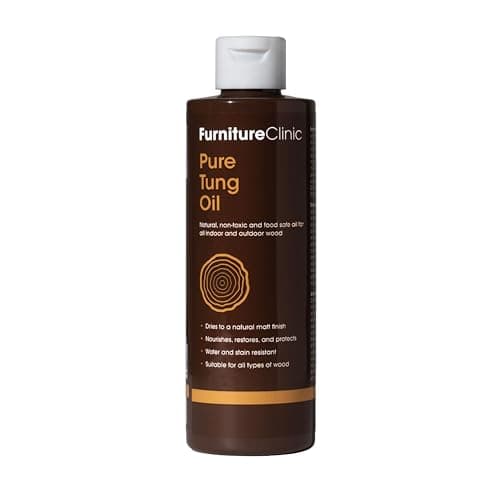 Image of Pure Tung Oil by Furniture Clinic - 500ml - Nourishes, Protects, and Enhances the Beauty of All Items of Wood -100% Natural, Food Safe Oil, for Indoor and Outdoor Wood