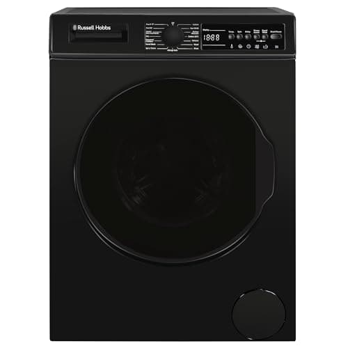 Image of Russell Hobbs Freestanding Washing Machine, 9kg Capacity, 1400 rpm, 15 Programmes, Eco Technology, Rapid Wash Cycles, Black, RH914W116B